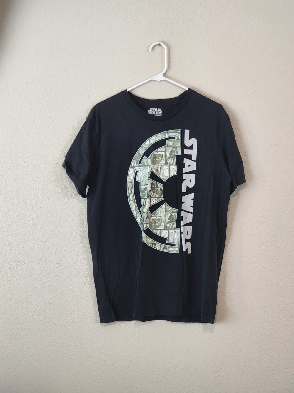 Star Wars Imperial Crest Comic Panel T-Shirt Adult Large Black Mad Engine Lucasf